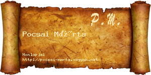 Pocsai Márta névjegykártya